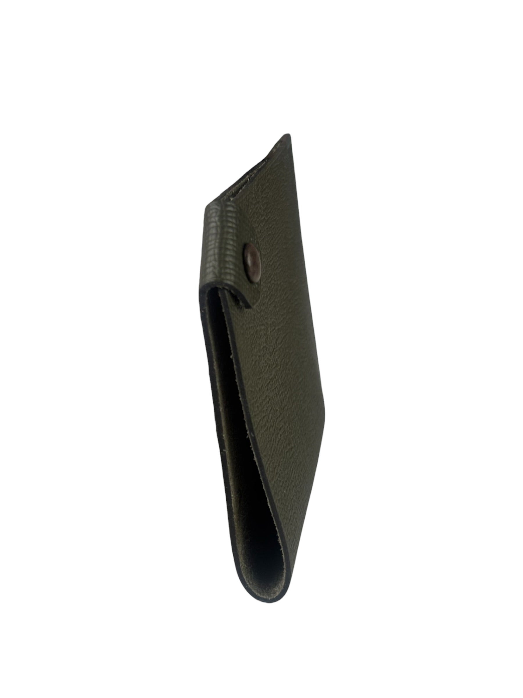 Hermes Vert Loden Calfskin Tarmac Passport Holder