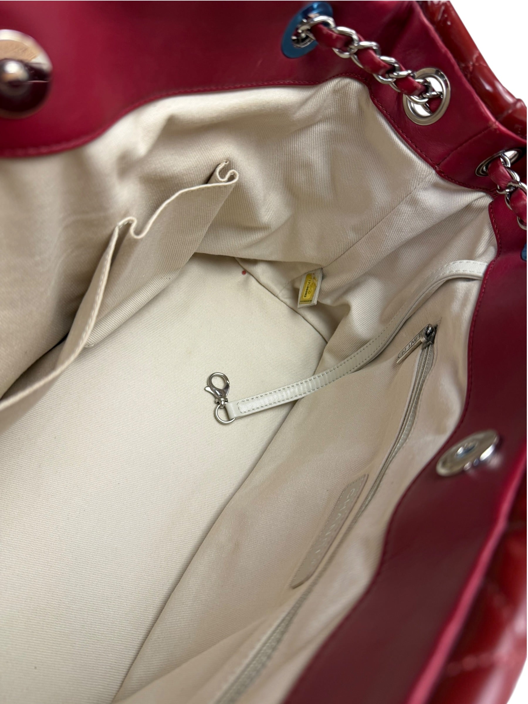 Chanel Patent Red Quilted S Shopper Tote 2013