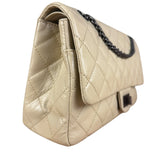 Chanel Aged Ivory Quilted Leather 2.55 Reissue Double Flap Bag 2009