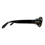 Quay Black Thin Sunglasses