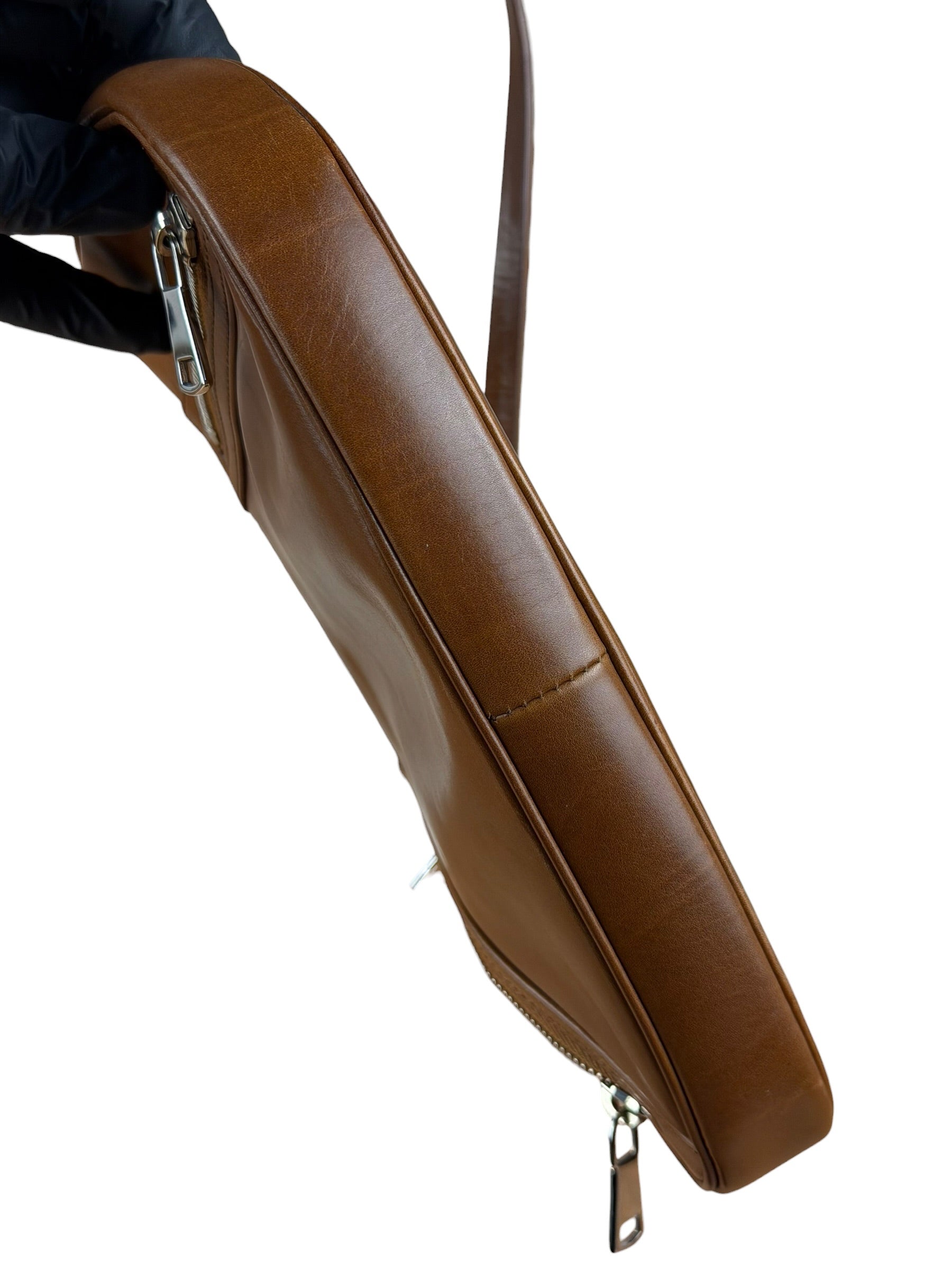 Saint Laurent Vintage Brown Leather Mini Shoulder Bag