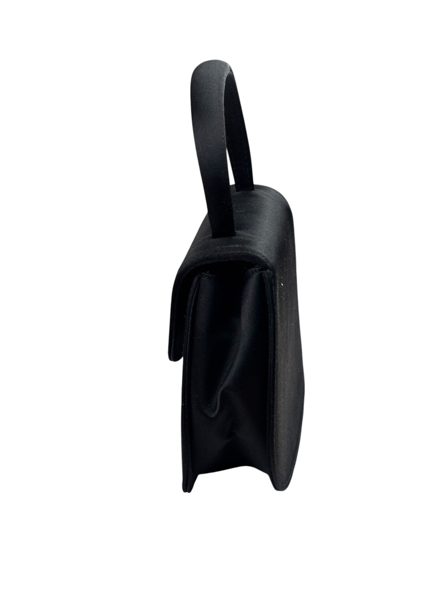 Gucci Vintage Satin Horsebit Top Handle Bag