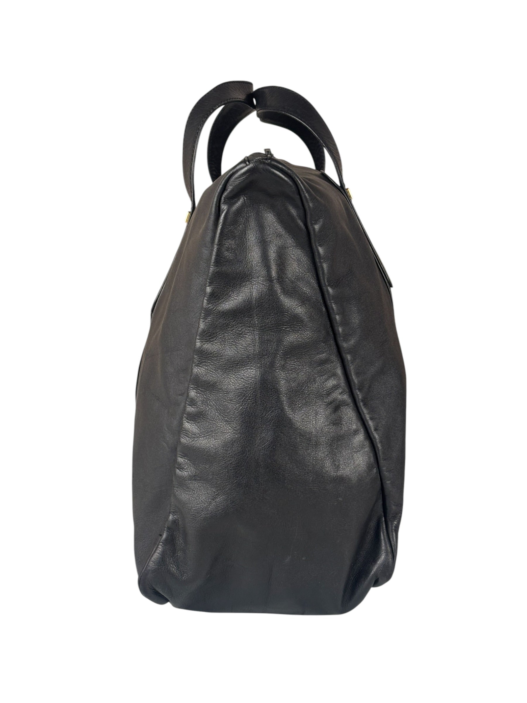 Loewe Vintage Black Calfskin Carryall Handbag