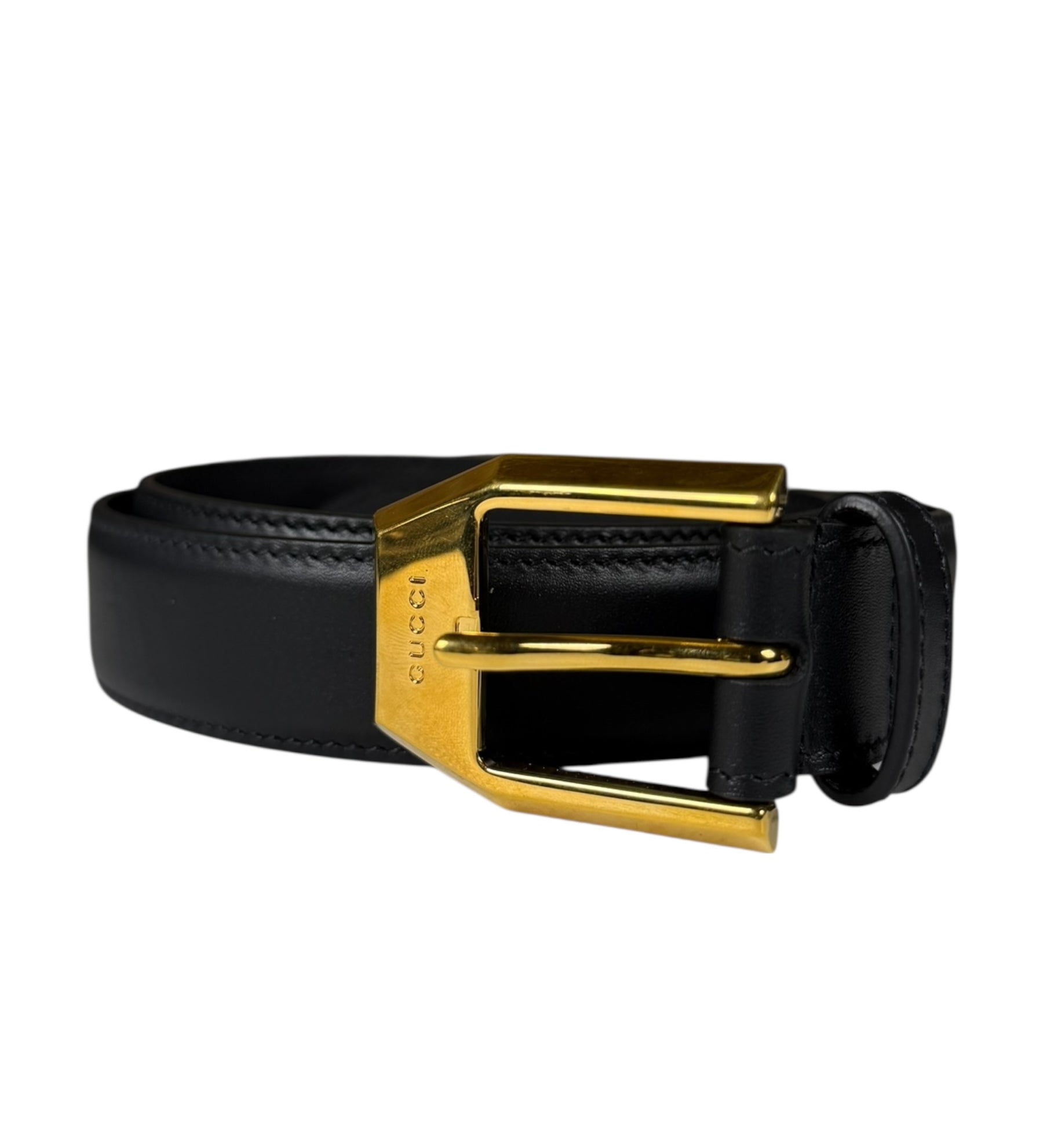 Gucci Black Leather Belt