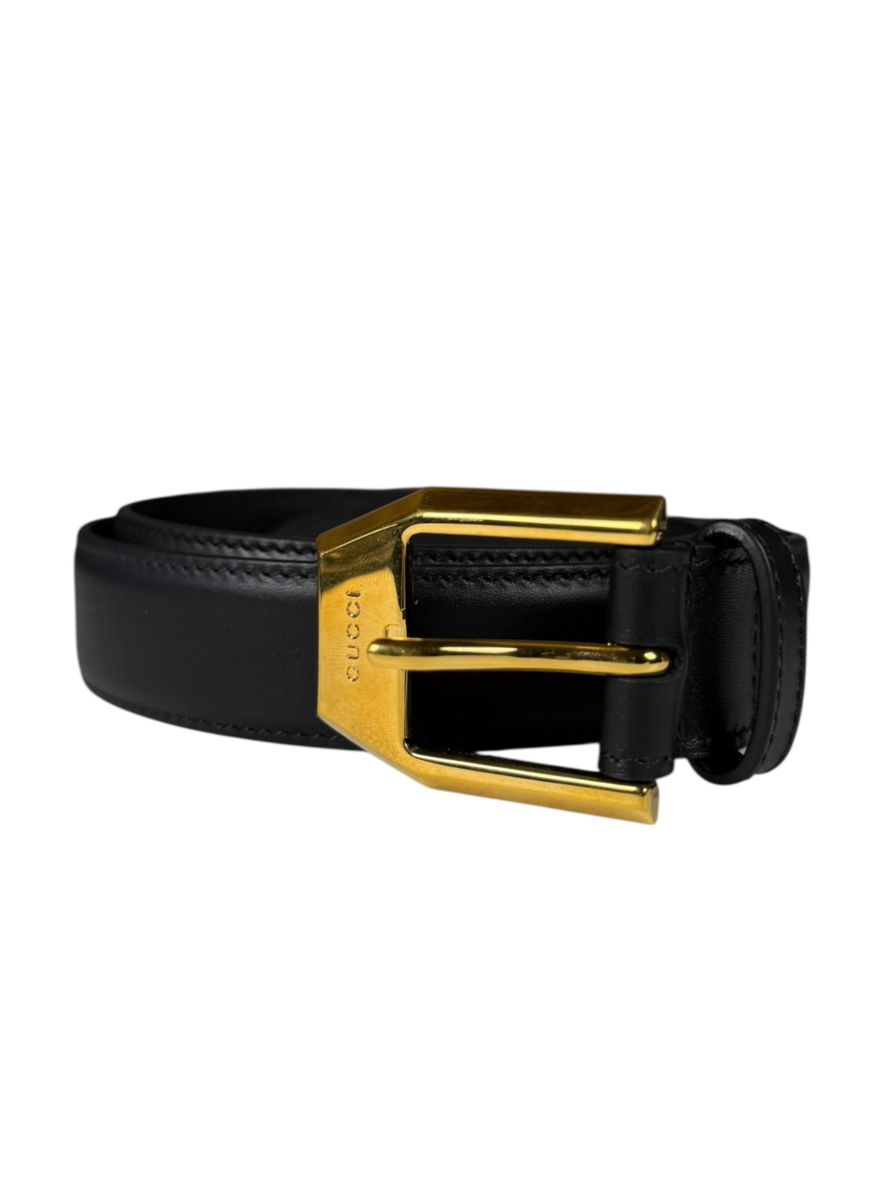 Gucci Black Leather Belt