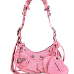Balenciaga Pink Denim Le Cagole Shoulder Bag