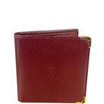Cartier Vintage Maroon Leather Bifold Wallet