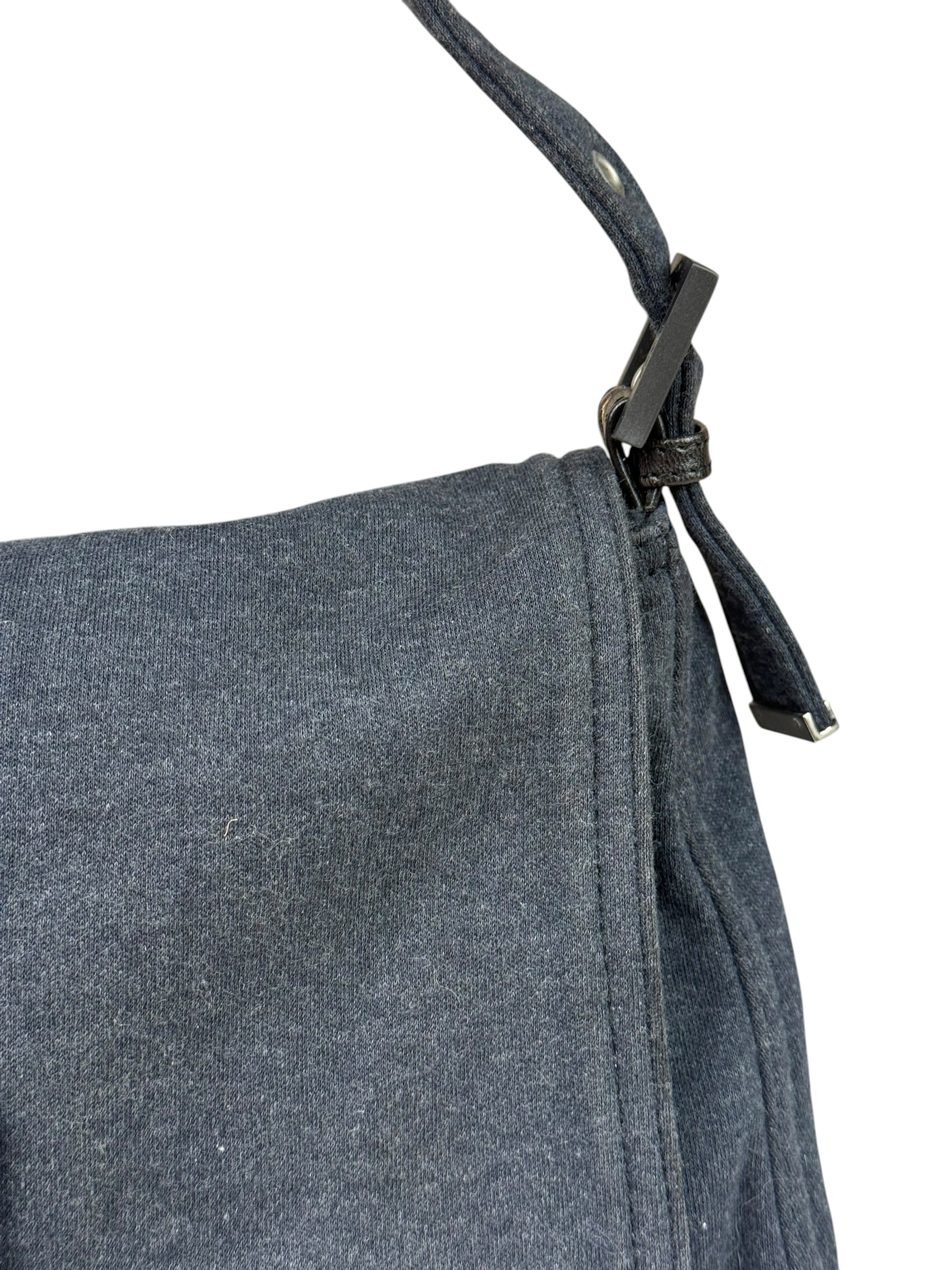 Fendi Grey Wool Mamma Baguette