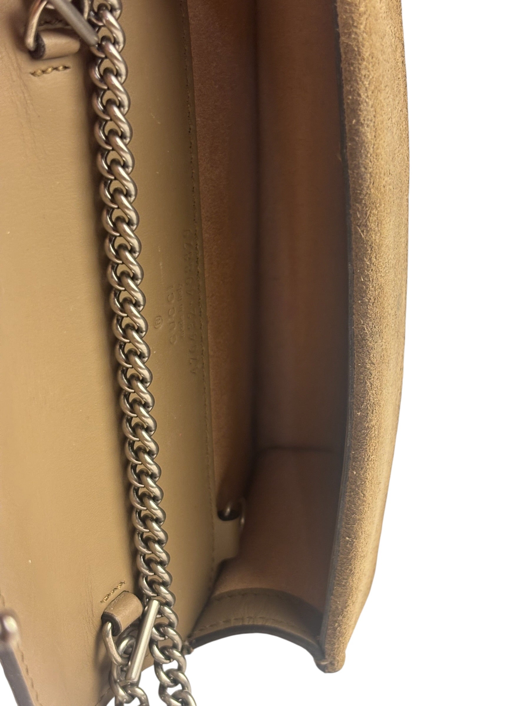 Gucci Beige GG Supreme Nano Dionysus Shoulder Bag