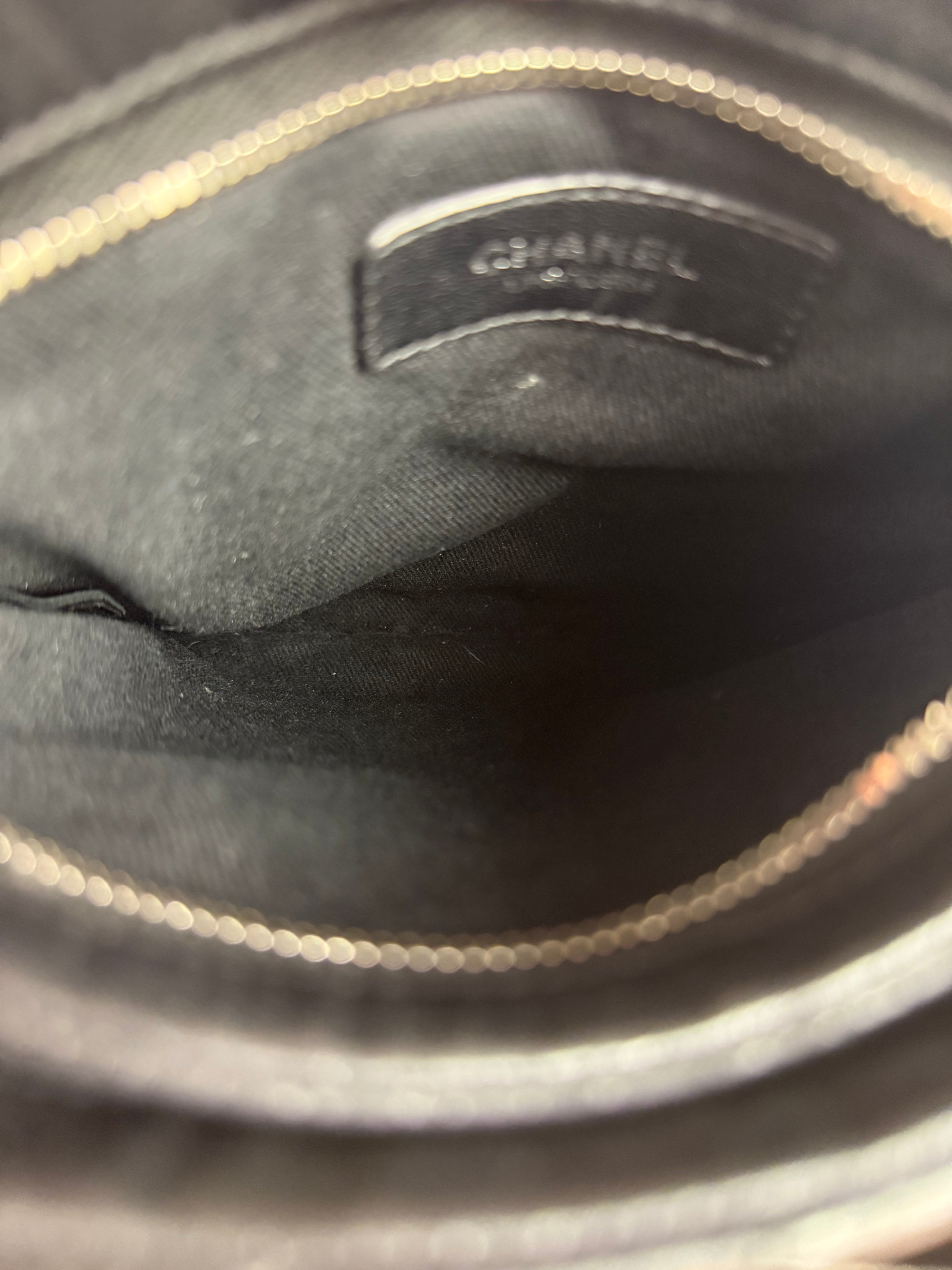 Chanel Black Quilted Leather Uniform Chain Crossbody 2018
