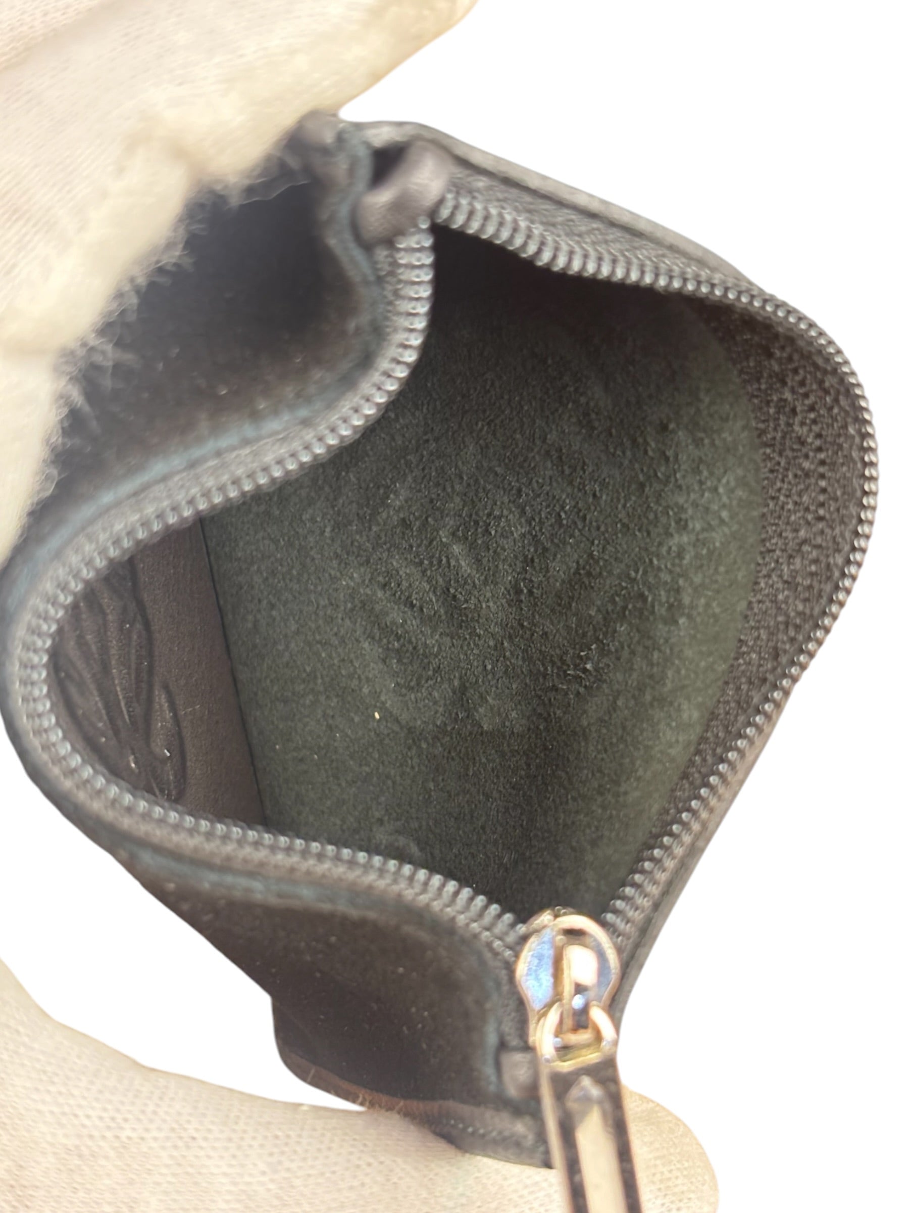 Loewe Black Anagram Suede Coin Cardholder/Pouch