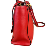 Prada Red Saffiano Leather 2Way Tote
