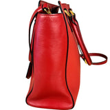 Prada Red Saffiano Leather 2Way Tote