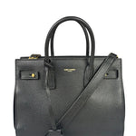 Yves Saint Laurent Black Grained Leather Sac De Jour Two-Way Bag