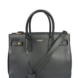 Yves Saint Laurent Black Grained Leather Sac De Jour Two-Way Bag