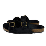 Yves Saint Laurent Black Jimmy Pony Hair Falt Sandal