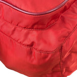 Prada Rosso Red Tessuto Nylon/Saffiano Leather Trim Shoulder Bag