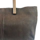 Loewe Vintage Brown Python Embossed Tote
