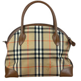 Burberry Vintage House Haymarket Check Dome Satchel Handbag