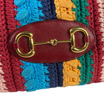 Gucci Horsebit Striped Crochet Tote Bag