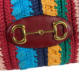 Gucci Horsebit Striped Crochet Tote Bag