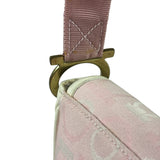 Ferragamo Pink Canvas Gancini Shoulder Bag