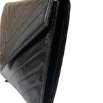 Yves Saint Laurent Black Quilted Leather Clutch