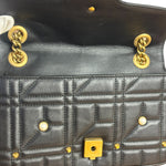 Gucci Black Pearly GG Marmont Flap Bag