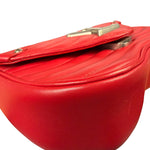 Louis Vuitton Red Leather New Wave Chain Flap Bag MM