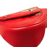 Louis Vuitton Red Leather New Wave Chain Flap Bag MM