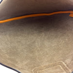 Fendi Orange Leather Small Croissant Hobo Bag