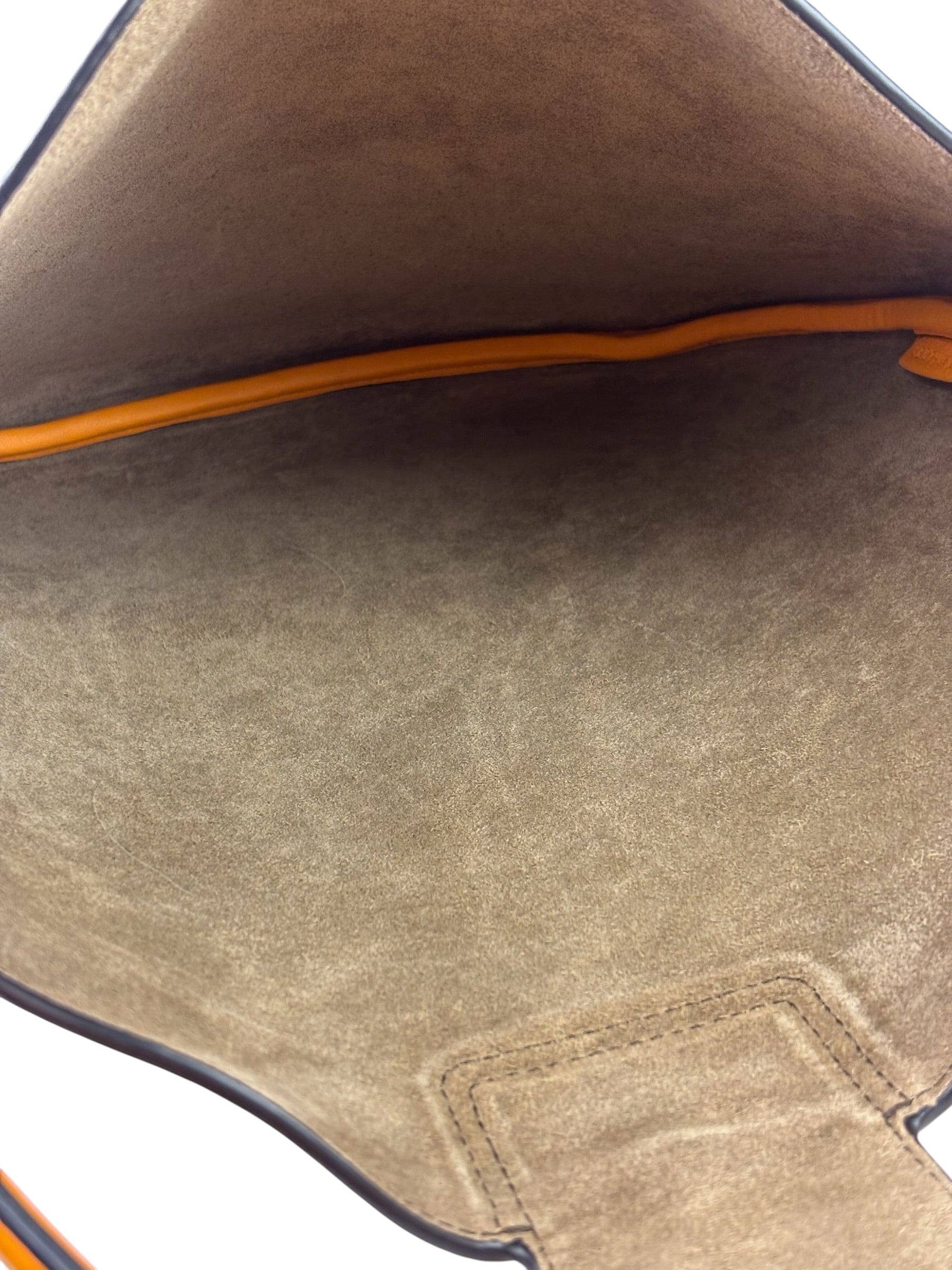 Fendi Orange Leather Small Croissant Hobo Bag