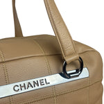 Chanel Beige Caviar Chocolate Bar Boston Bag