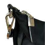 Prada Black Leather Trim/Tessuto Nylon  Shoulder Bag