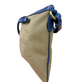 Prada Beige/Blue Jacquard Crossbody Bag