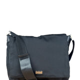Gucci Black Canvas Flap Messenger Bag