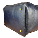 Tory Burch Saffiano Leather Navy Boston Bag