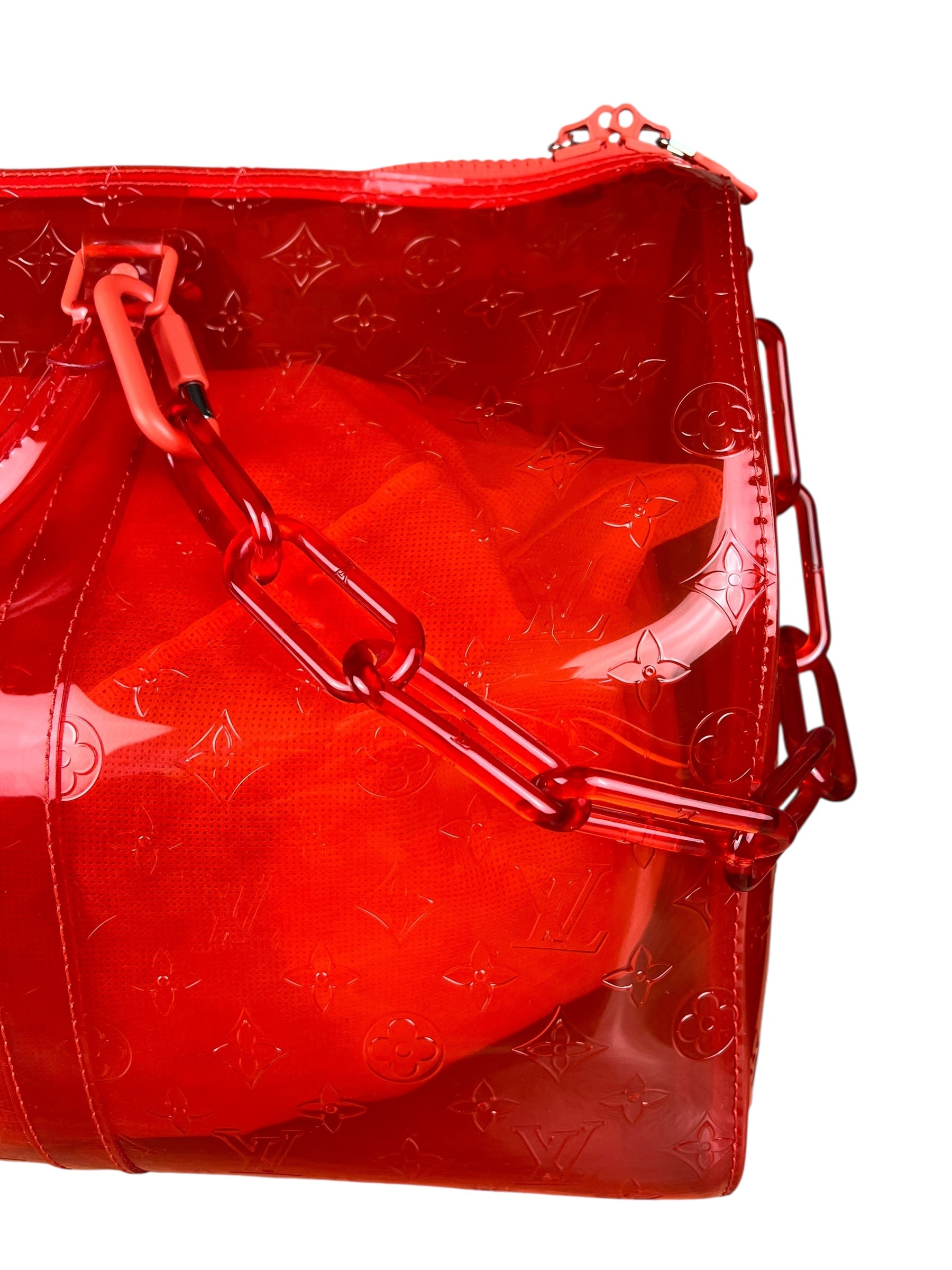 Louis Vuitton X Virgil Abloh Red Monogram PVC Bandouliere 50