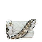 Chanel White Quilted Leather Small Gabrielle Hobo Bag 2019