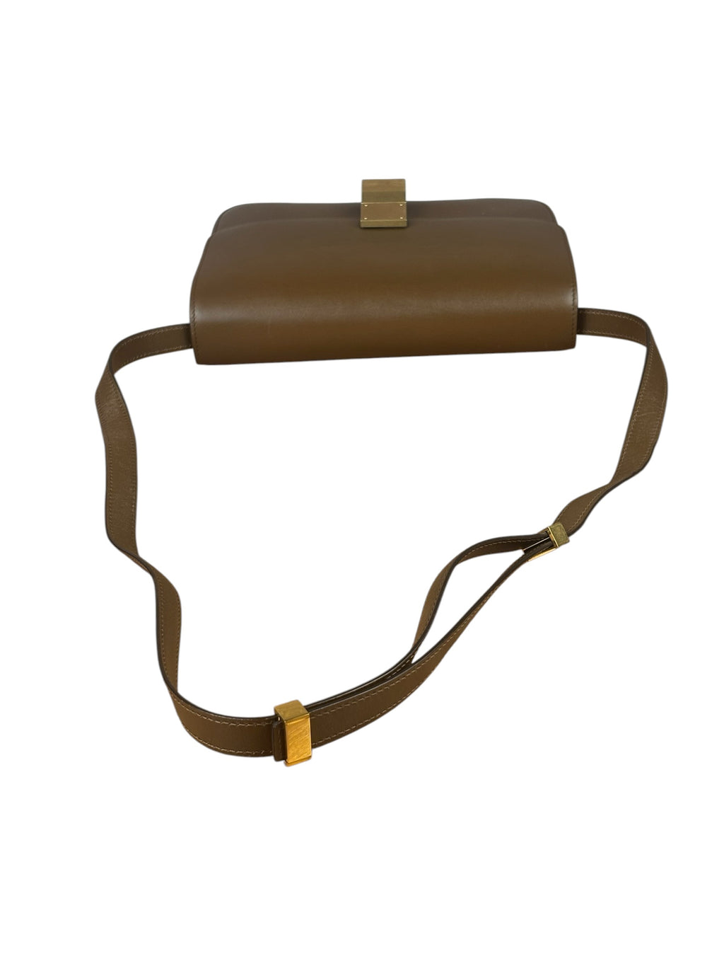 Celine Brown Leather Medium Classic Box Bag