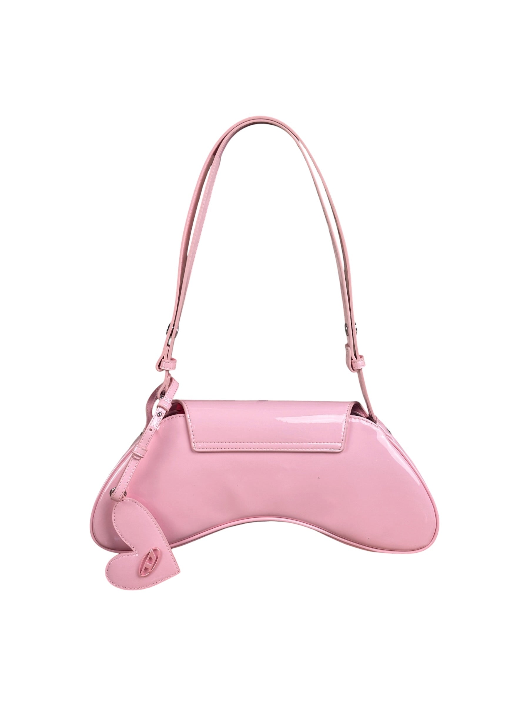 Diesel Pink Patent Leather Play Shoulder Bag