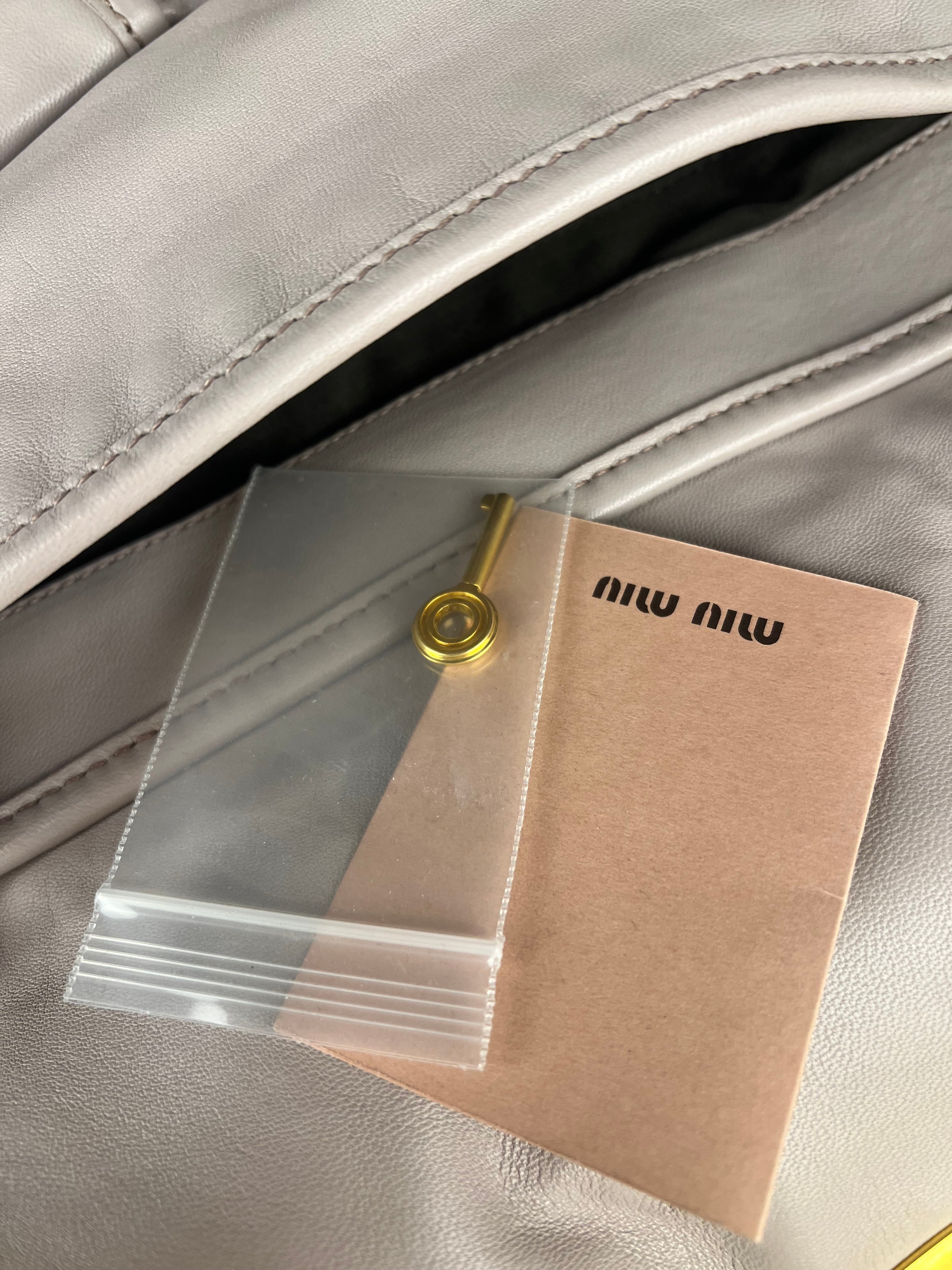 Miu Miu Lilac Nappa Leather Shoulder Bag