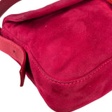 Fendi Pink Suede/Leather Trim Baguette