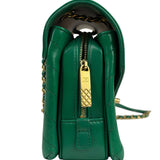 Chanel Green Lambskin Shoulder Bag 2018