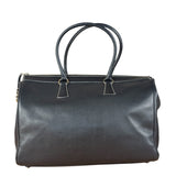 Salvatore Ferragamo Vintage Black Pebbled Leather Tote Bag