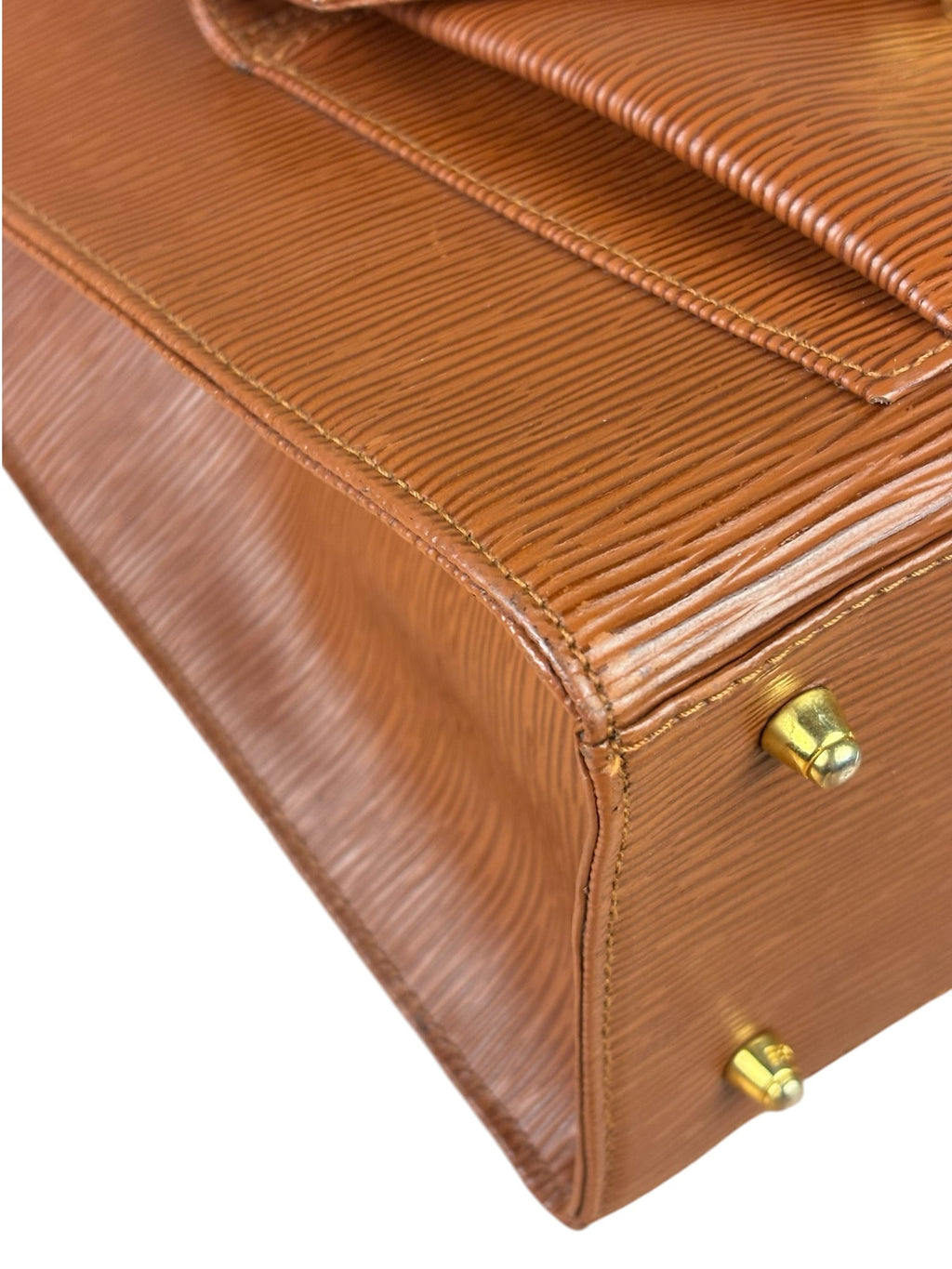 Fendi Clay Brown Epi Leather Monceau Two-Way Bag