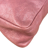 Balenciaga Rose Burbon Leather Large Premier Clutch Bag