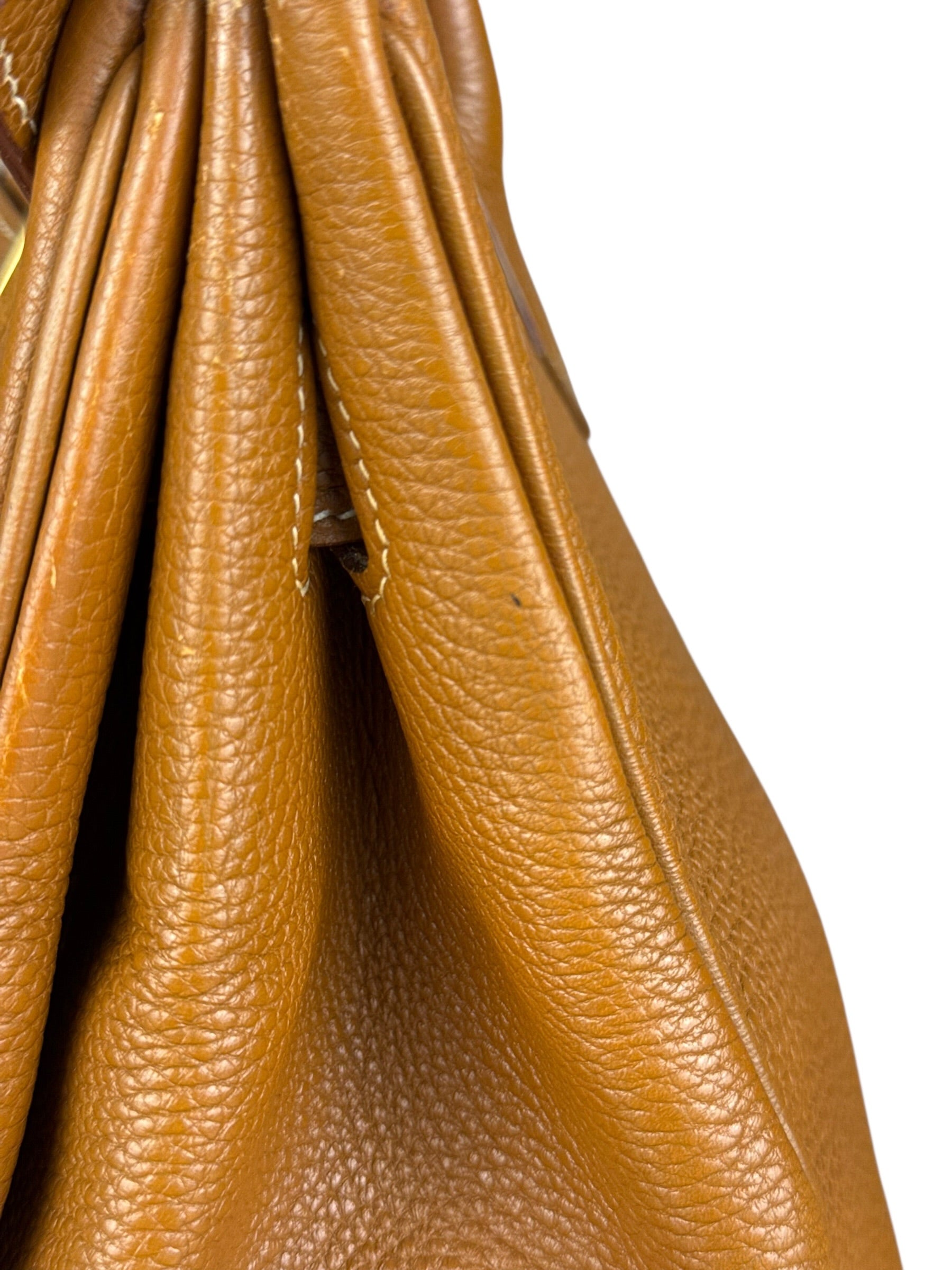Hermes Birkin 35 Gold Brown Togo Leather Handbag 2001
