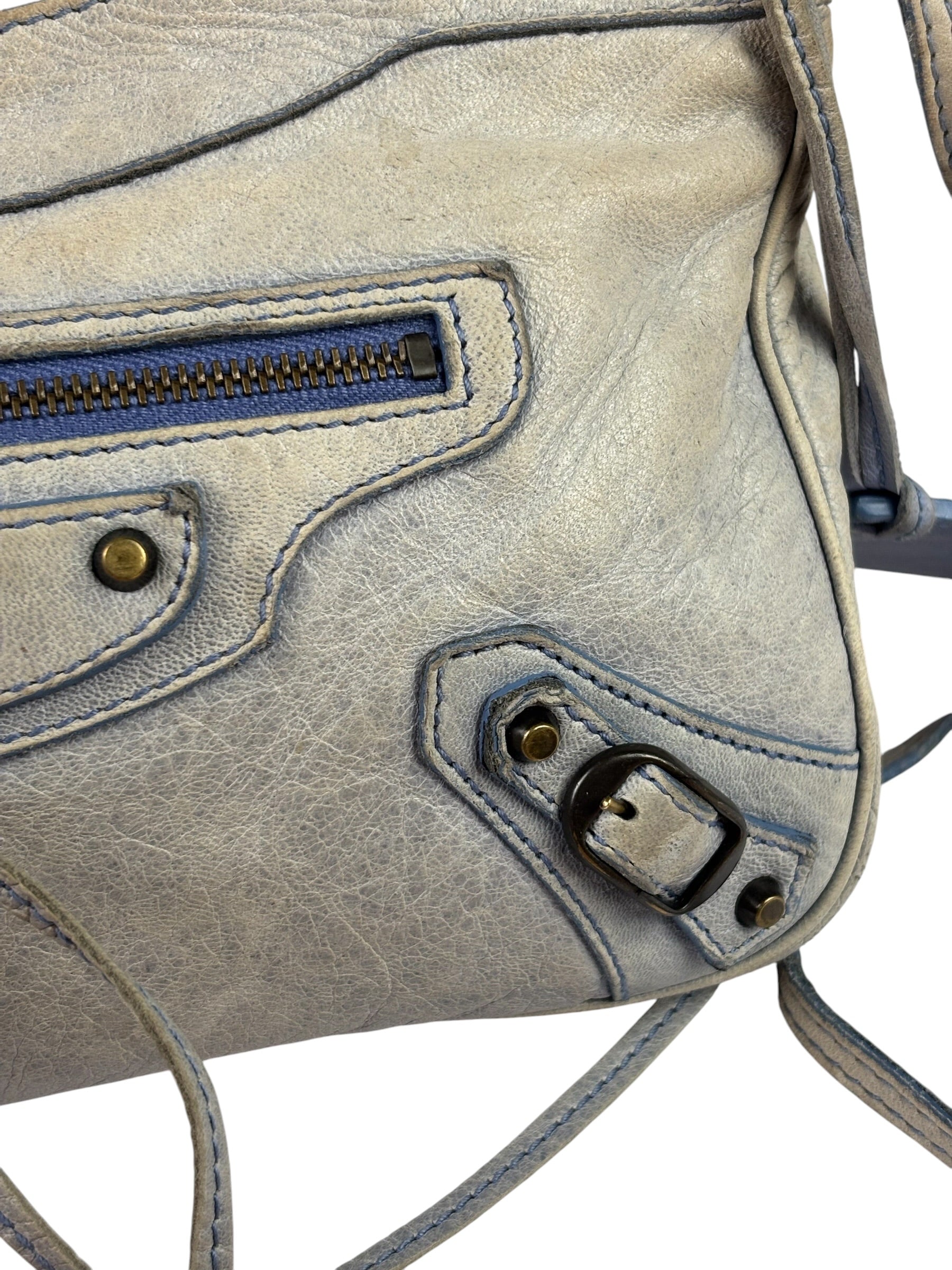 Balenciaga Light Blue Lambskin Le City Hip Pochette