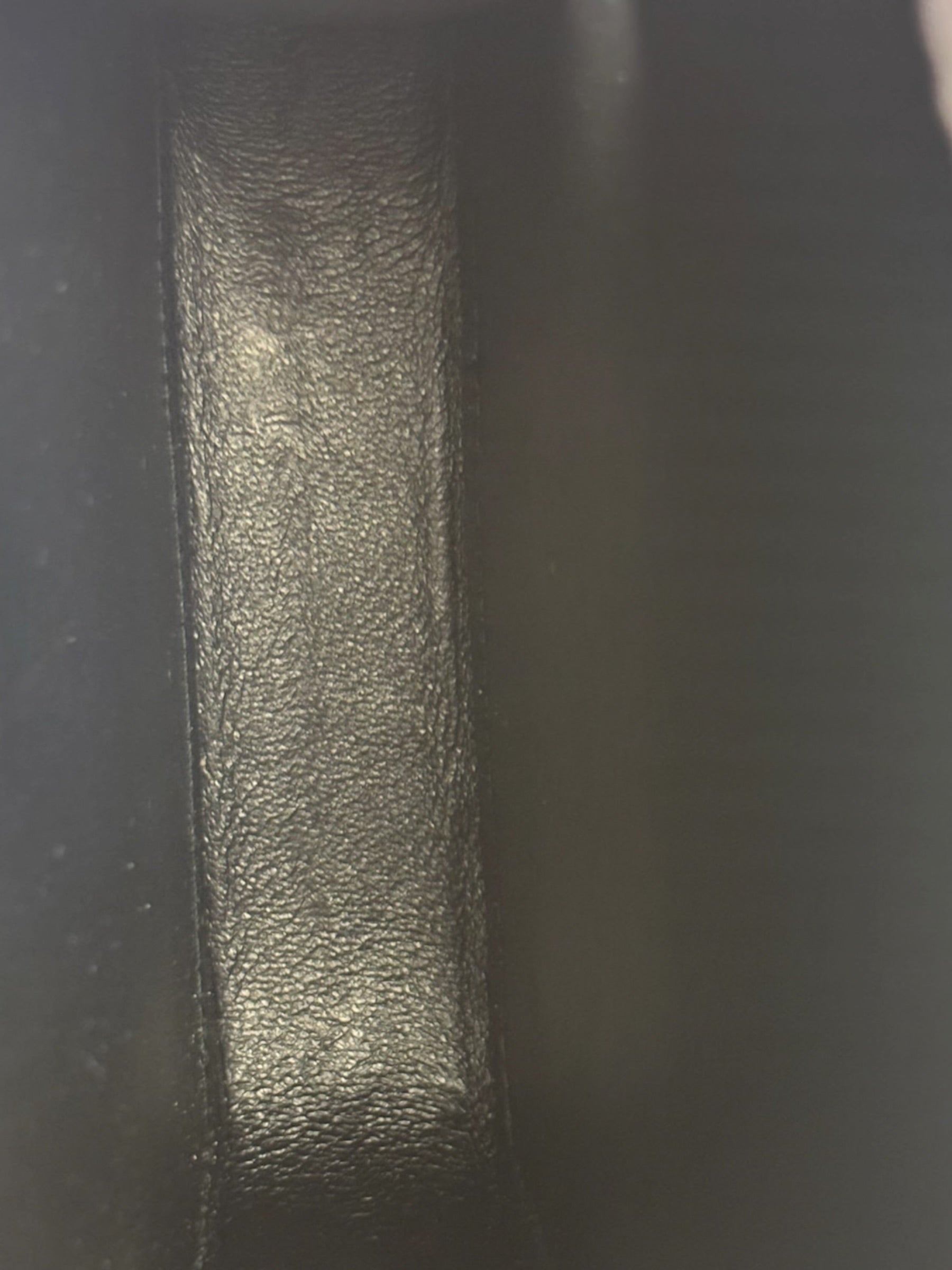 Balenciaga Black Leather Logo Print Phone/Card Holder